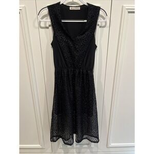 Marigold Black Lace Overlay MIDI Dress Sleeveless Whimsigoth Canada LBD Romantic